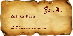 Zsirka Masa névjegykártya